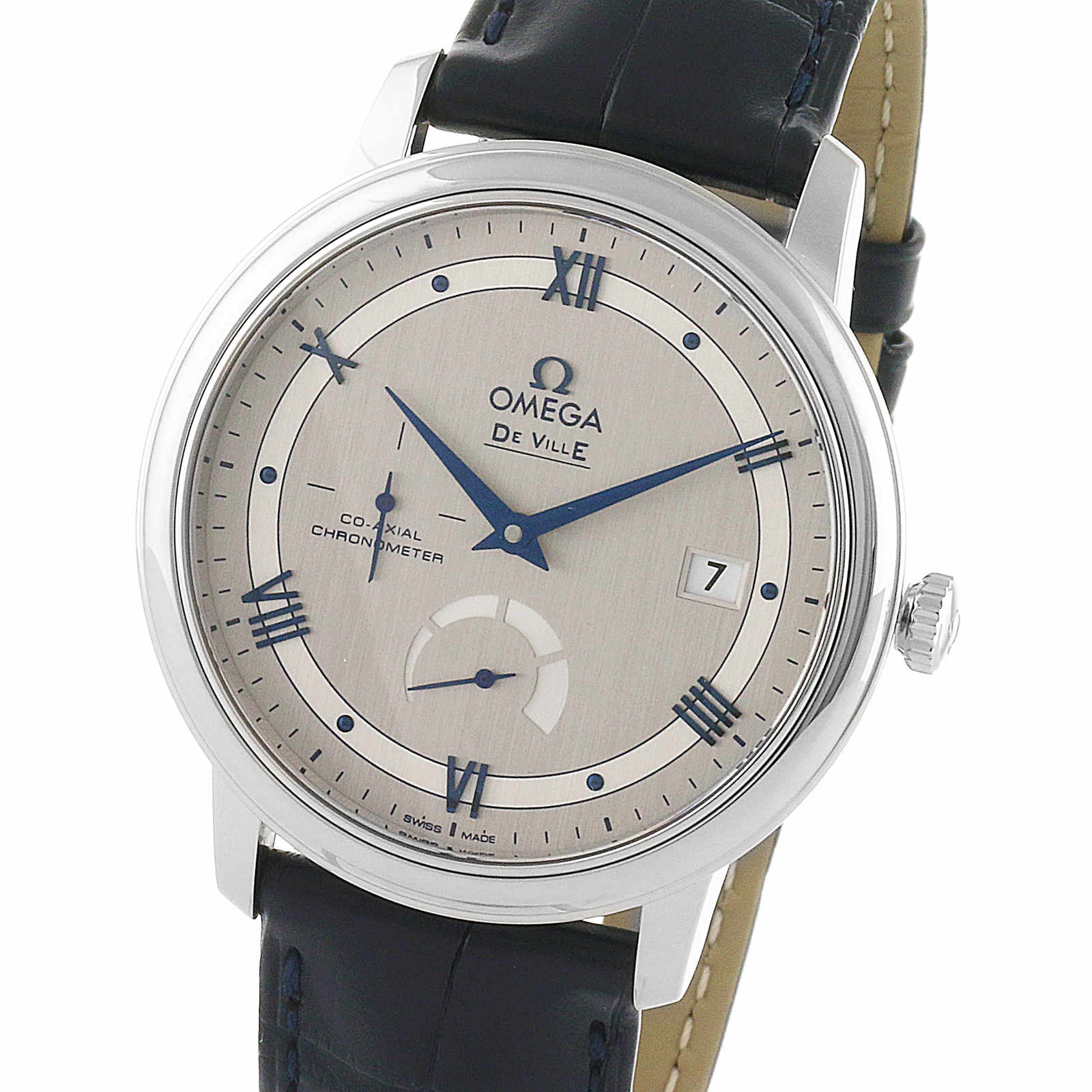 Swiss Omega De Ville Prestige Co-Axial Power Reserve 39.5mm Mens Watch O42413402102003