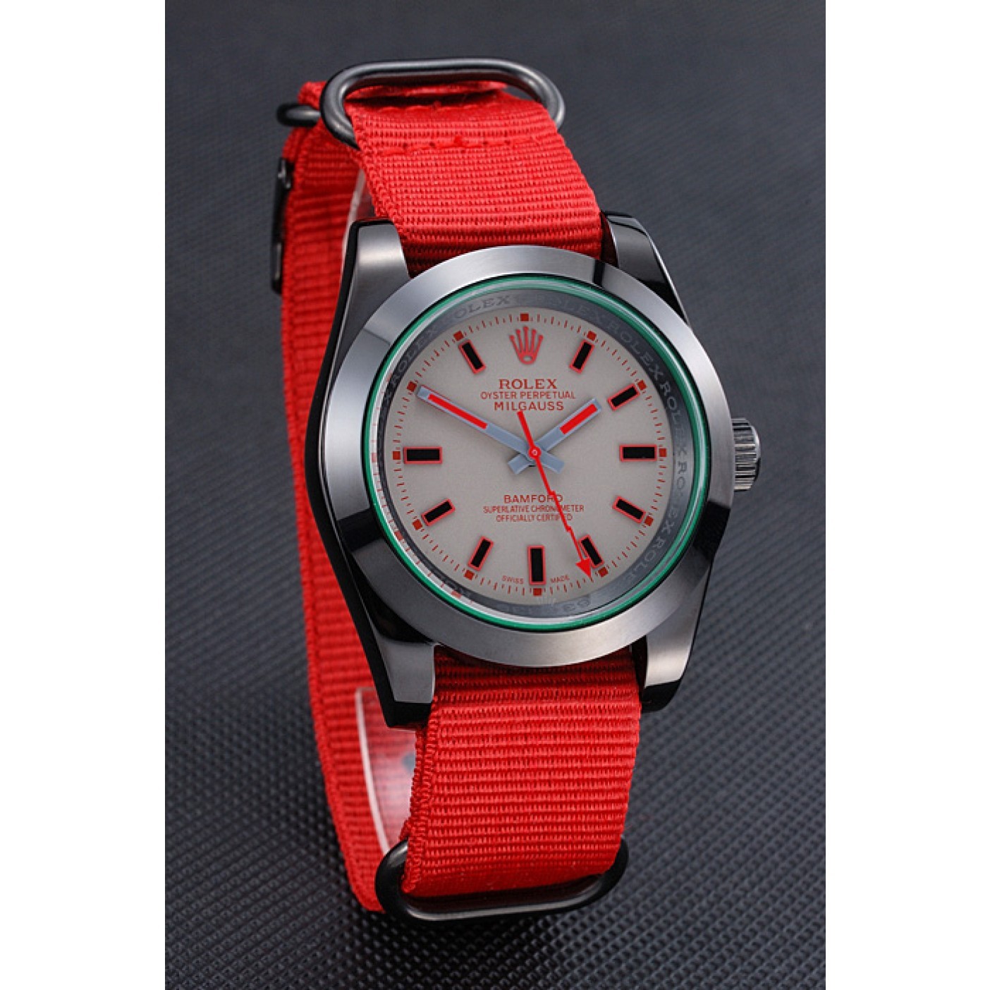 Rolex Milgauss Bamford Red Nylon Strap 622002