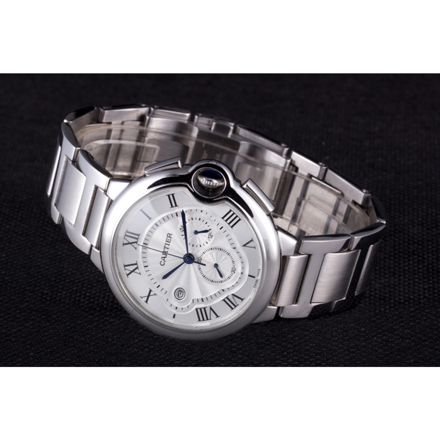 Cartier Ballon Bleu Chronograph White Dial Stainless Steel Case And Bracelet