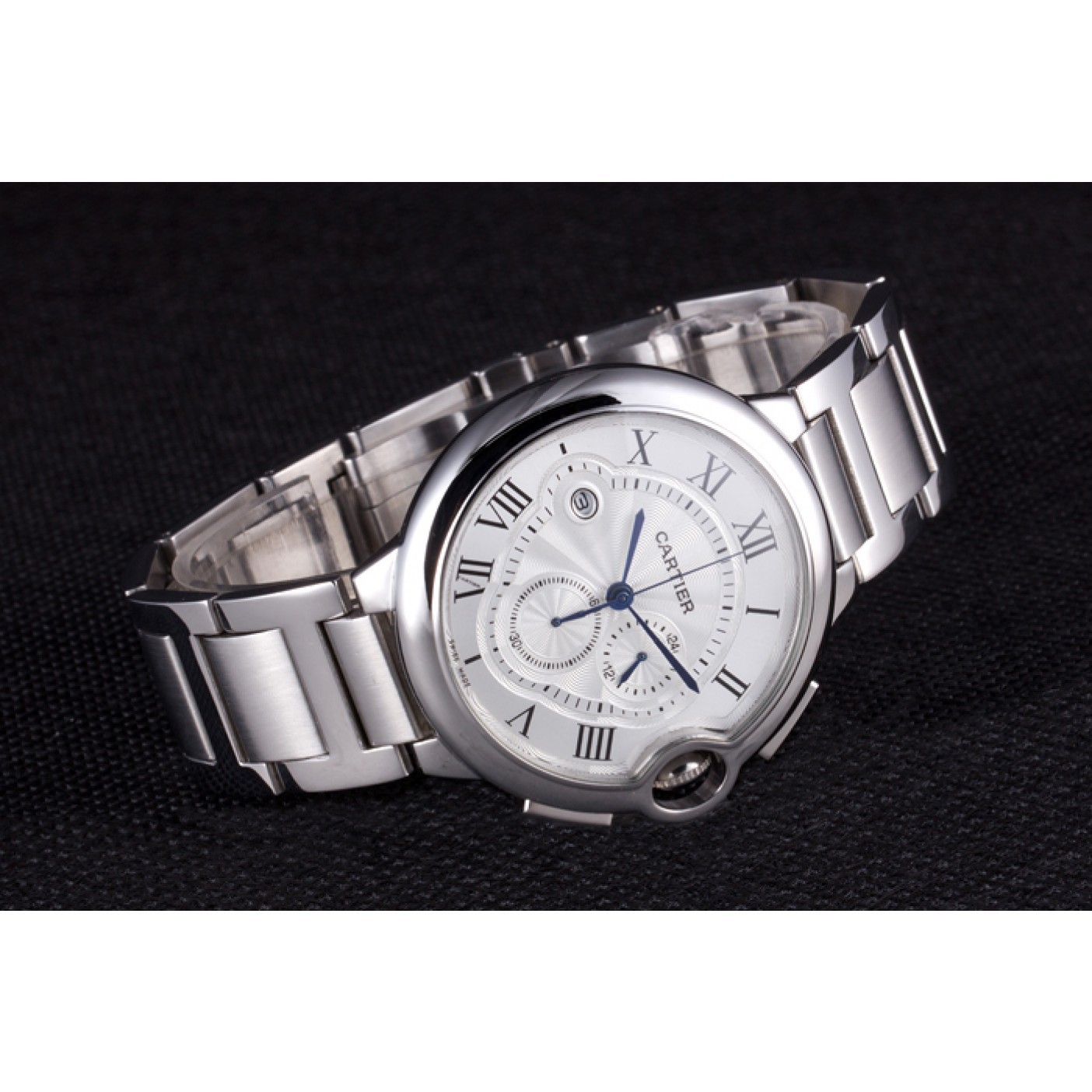 Cartier Ballon Bleu Chronograph White Dial Stainless Steel Case And Bracelet