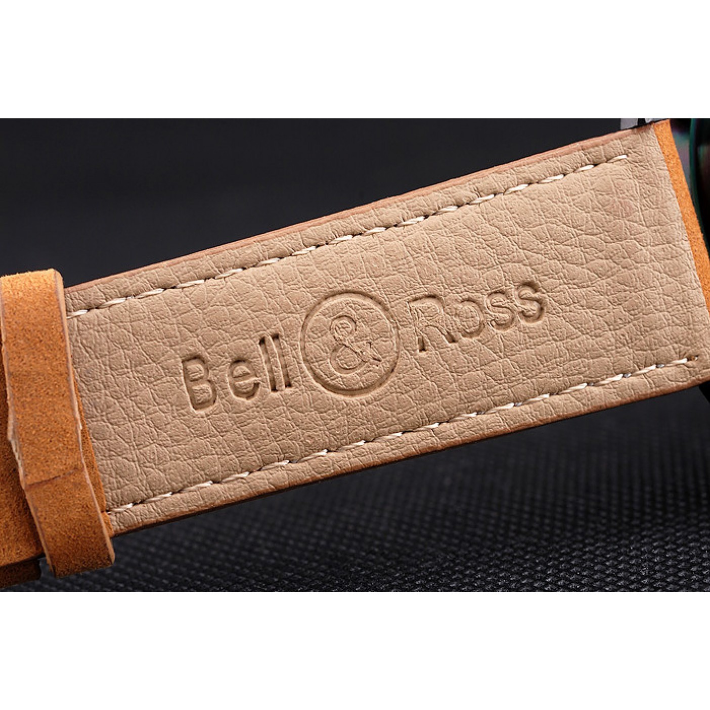 Bell and Ross BR126 Flyback Black Dial Black Case Brown Suede Leather Strap