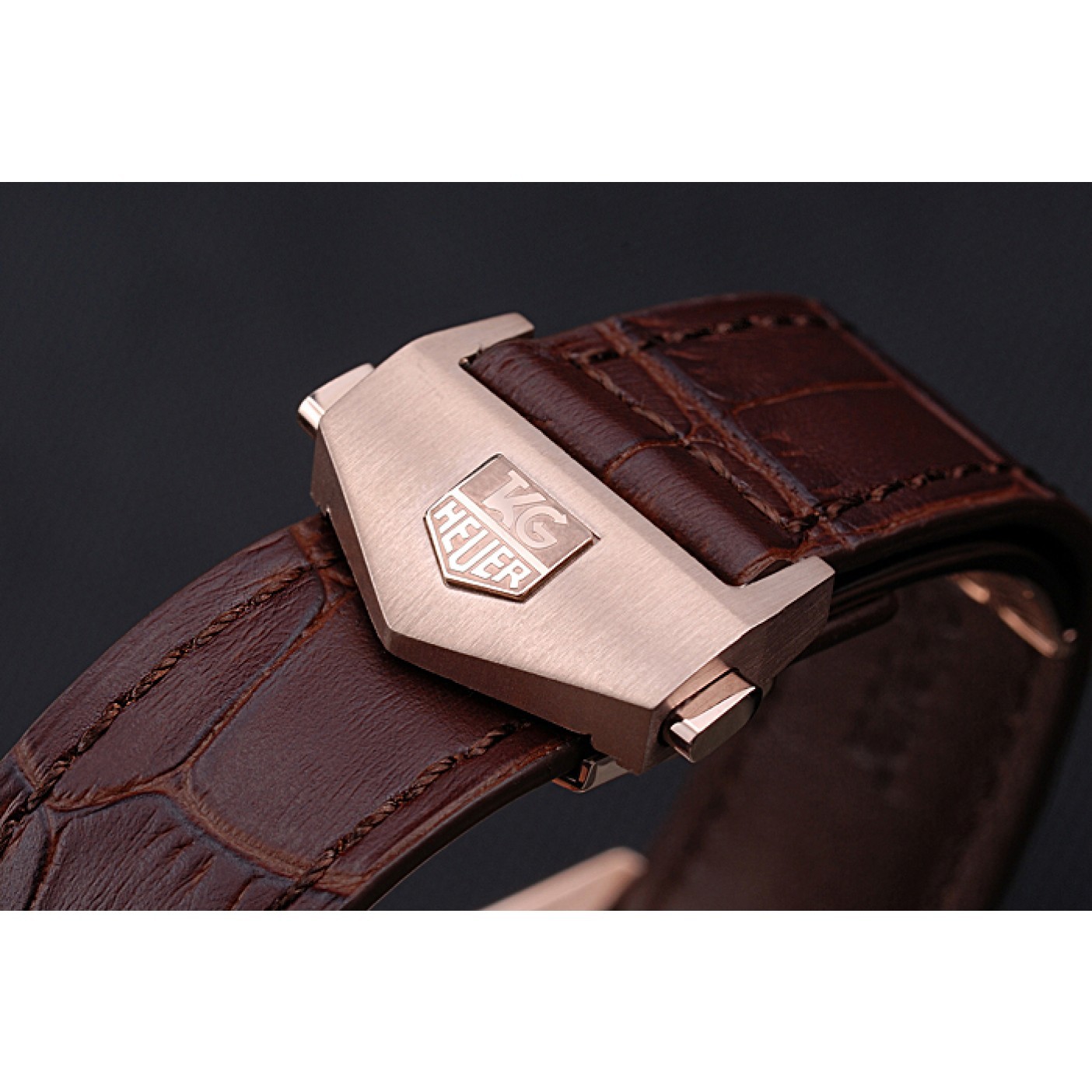 Tag Heuer Carrera Calibre 6 White Dial Red Numbers Brown Leather Band 622161