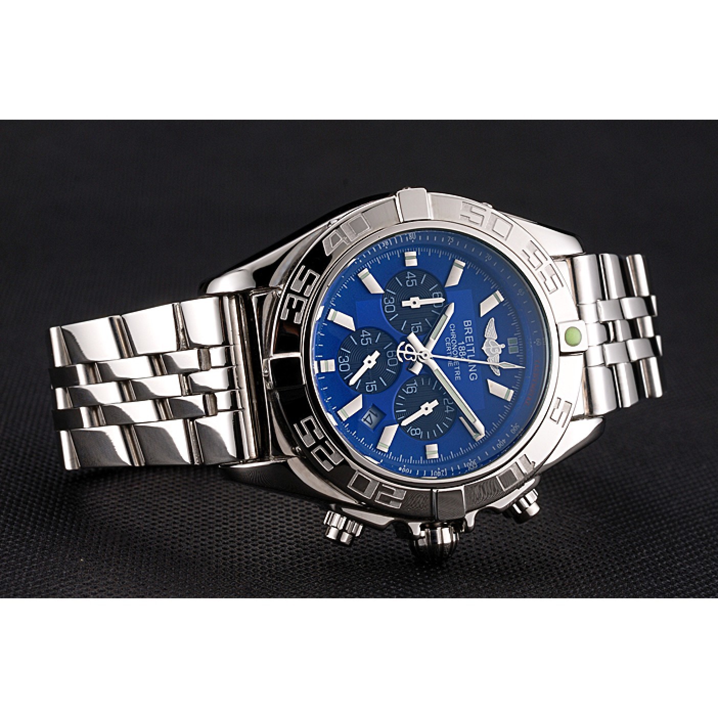 Breitling Chronomat 44 Blue Dial with Black Subdials Stainless Steel Bracelet 622508