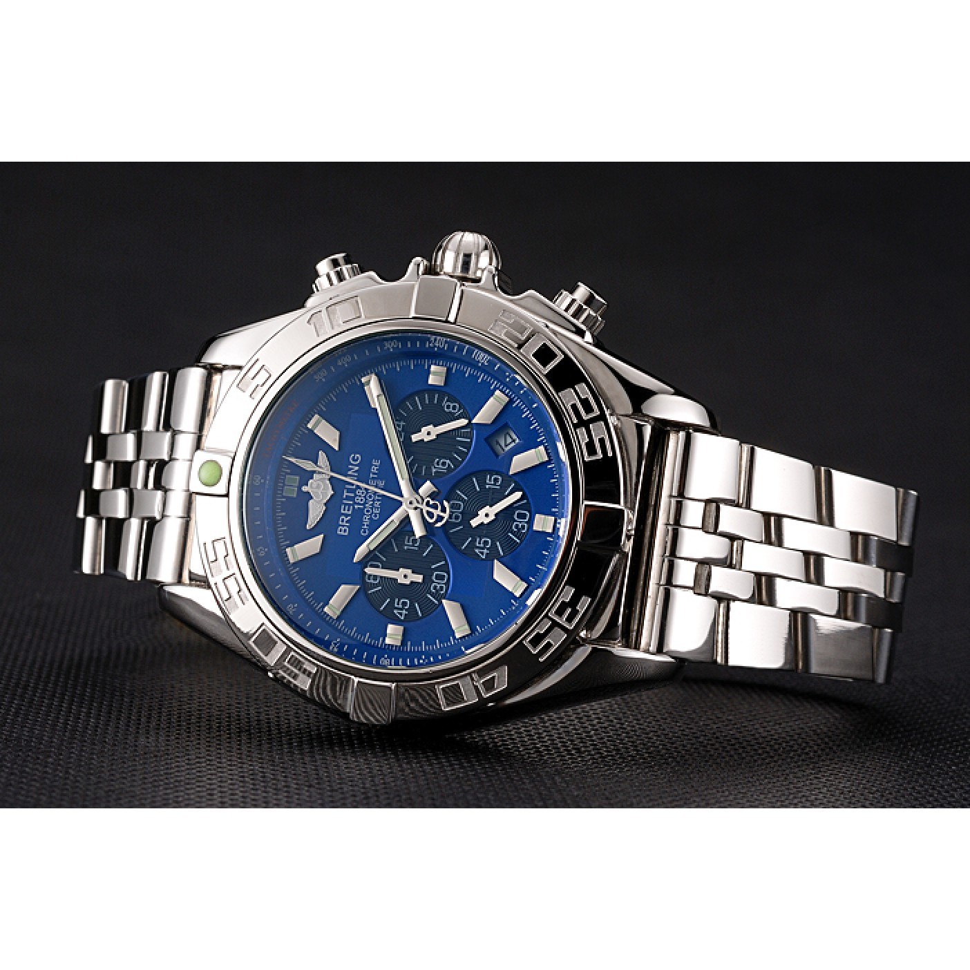 Breitling Chronomat 44 Blue Dial with Black Subdials Stainless Steel Bracelet 622508