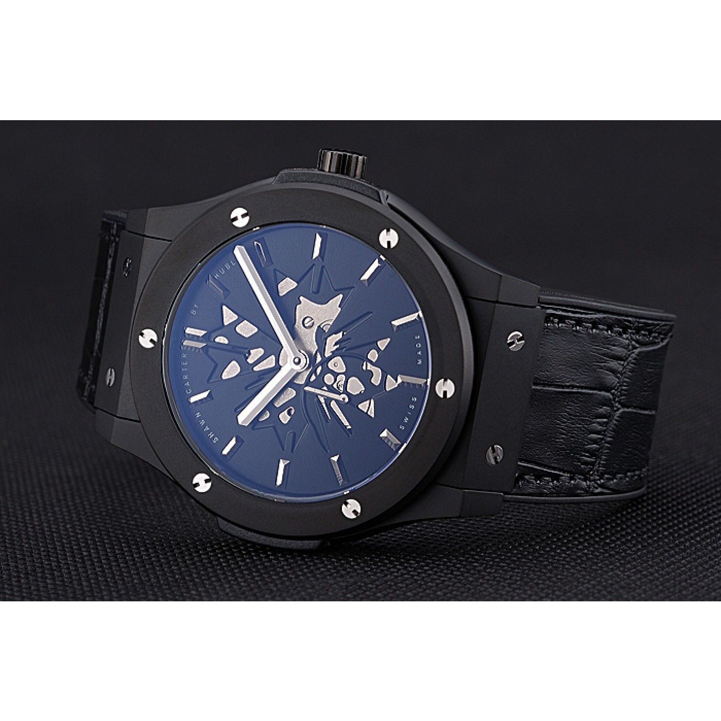 Hublot Classic Fusion Shawn Carter Black Steel Case Black Leather Strap 622817