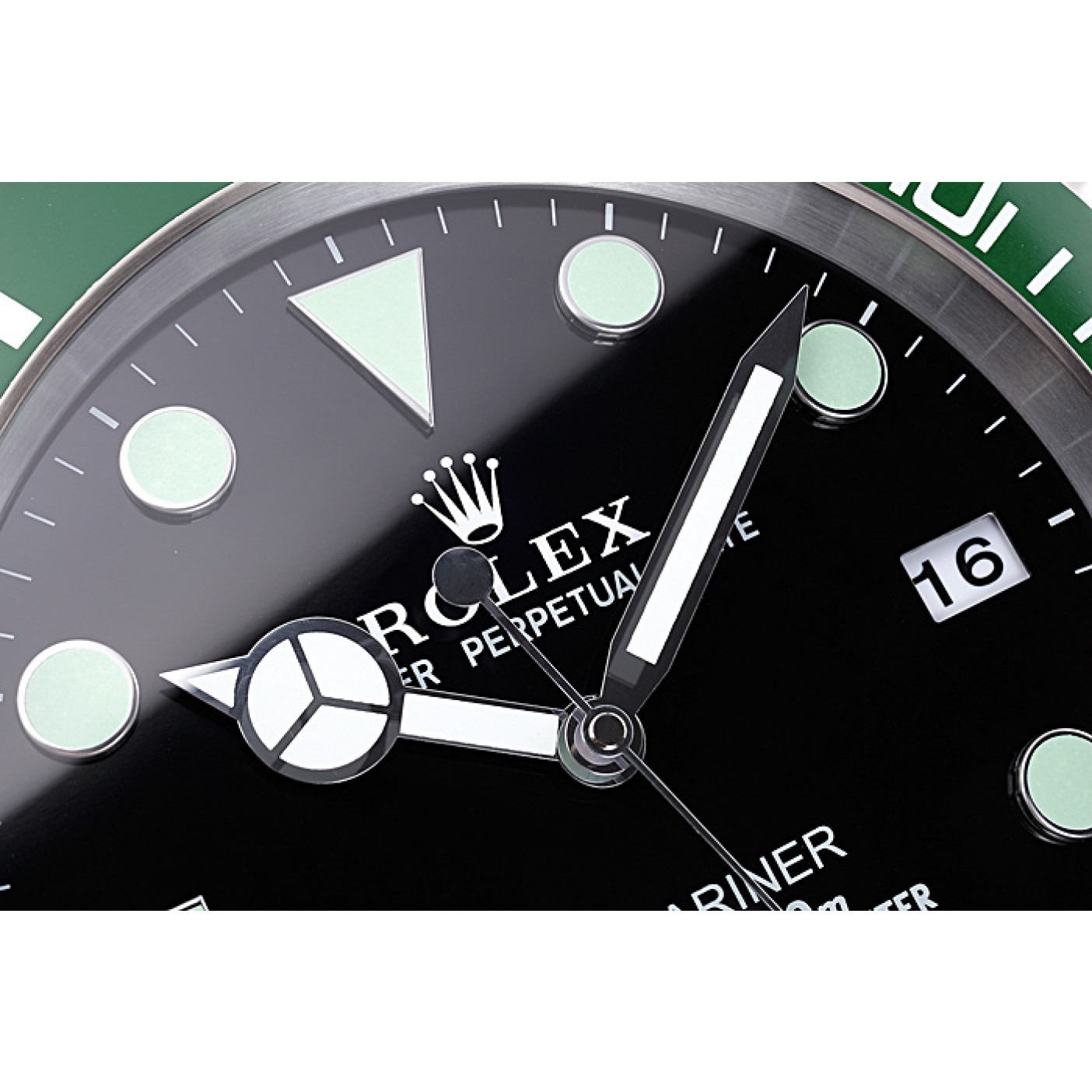 Rolex Submariner Wall Clock Silver-Green 621912