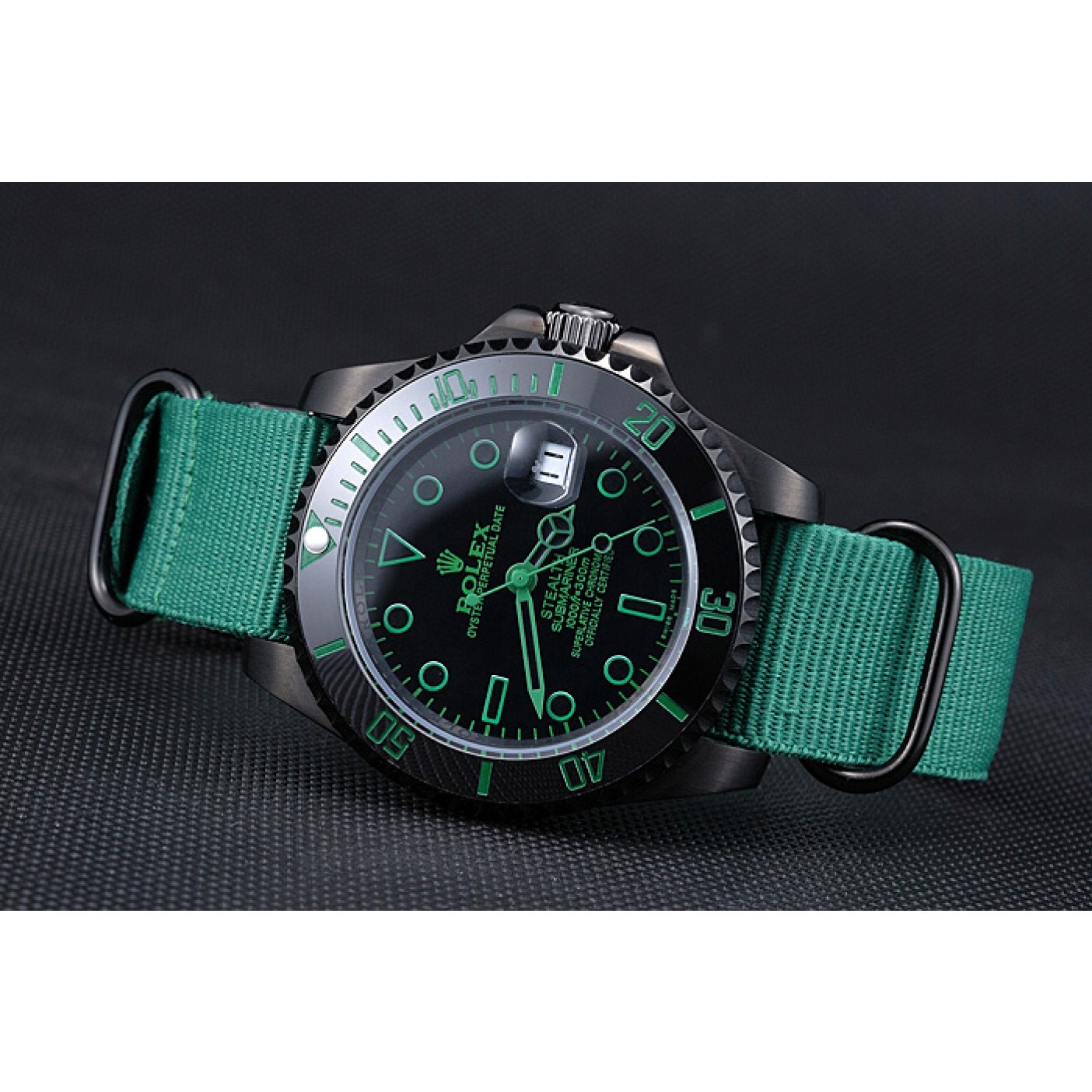 Rolex Stealth Submariner Green Nylon Strap 622009