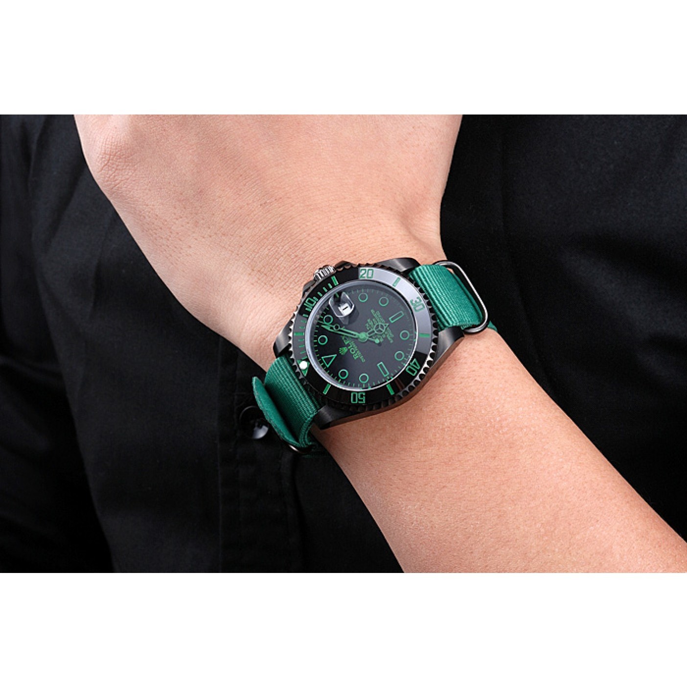 Rolex Stealth Submariner Green Nylon Strap 622009