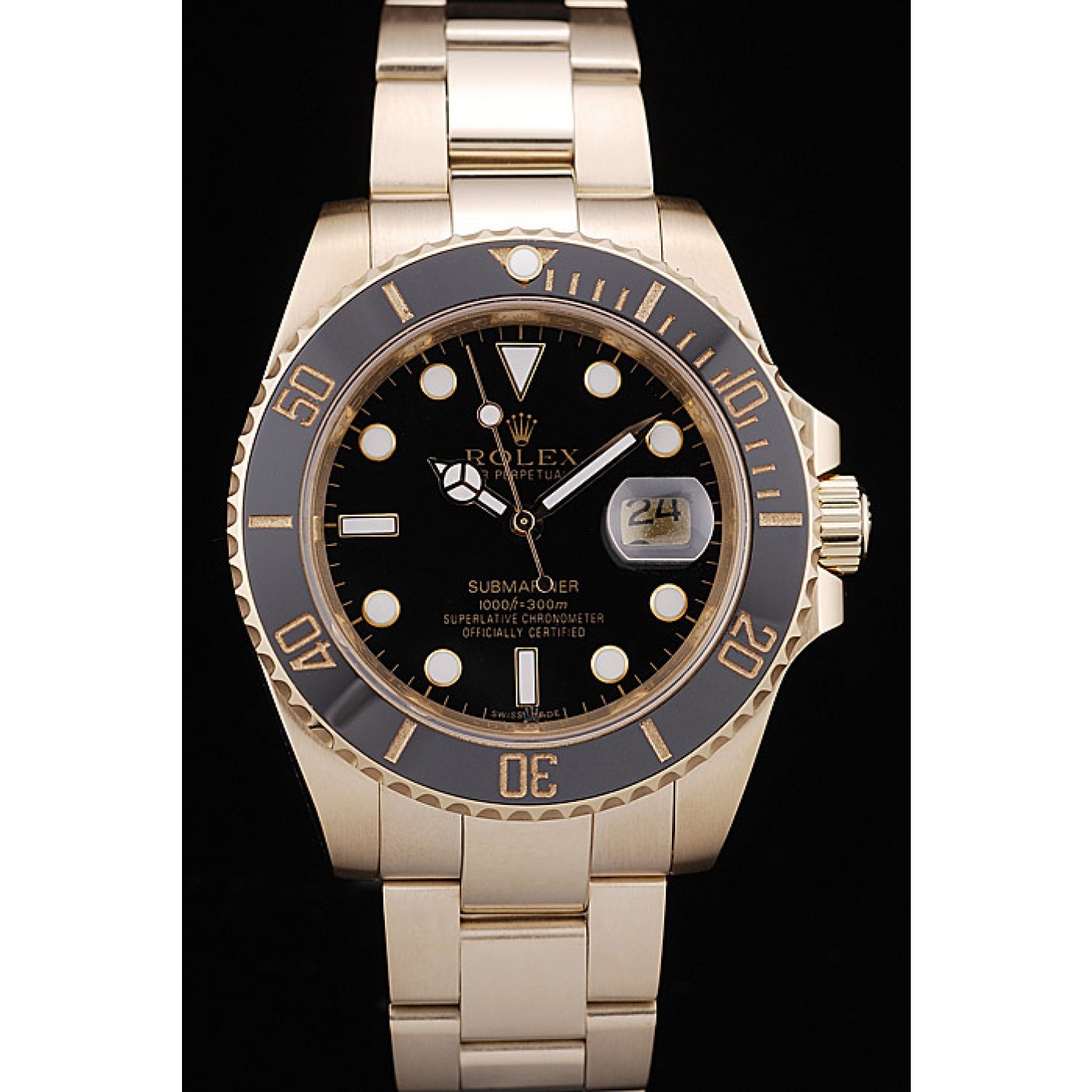 RepTime Watches Rolex Submariner Black Ceramic Bezel Black Dial 98231