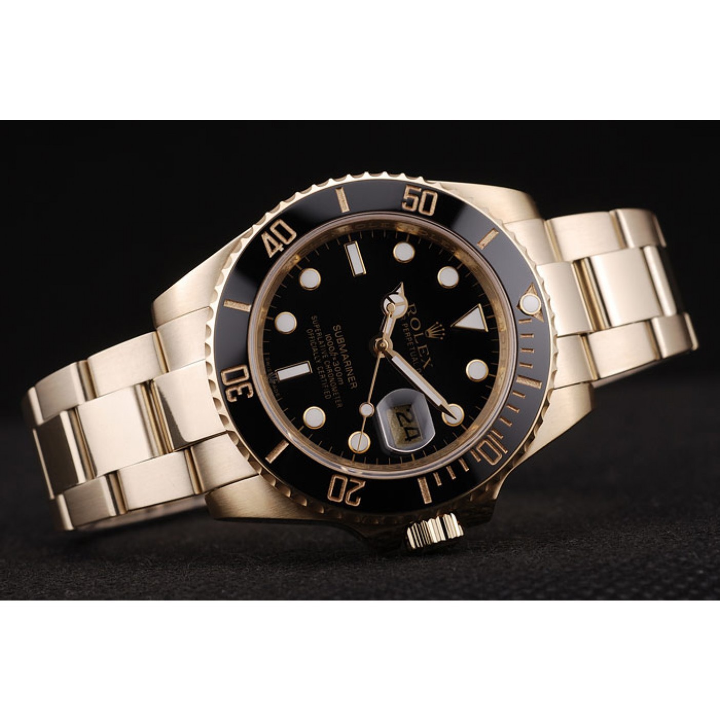 RepTime Watches Rolex Submariner Black Ceramic Bezel Black Dial 98231