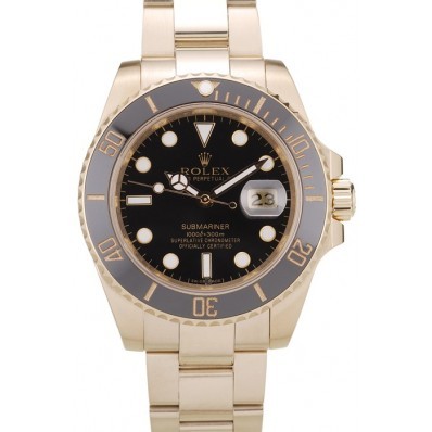 RepTime Watches Rolex Submariner Black Ceramic Bezel Black Dial 98231