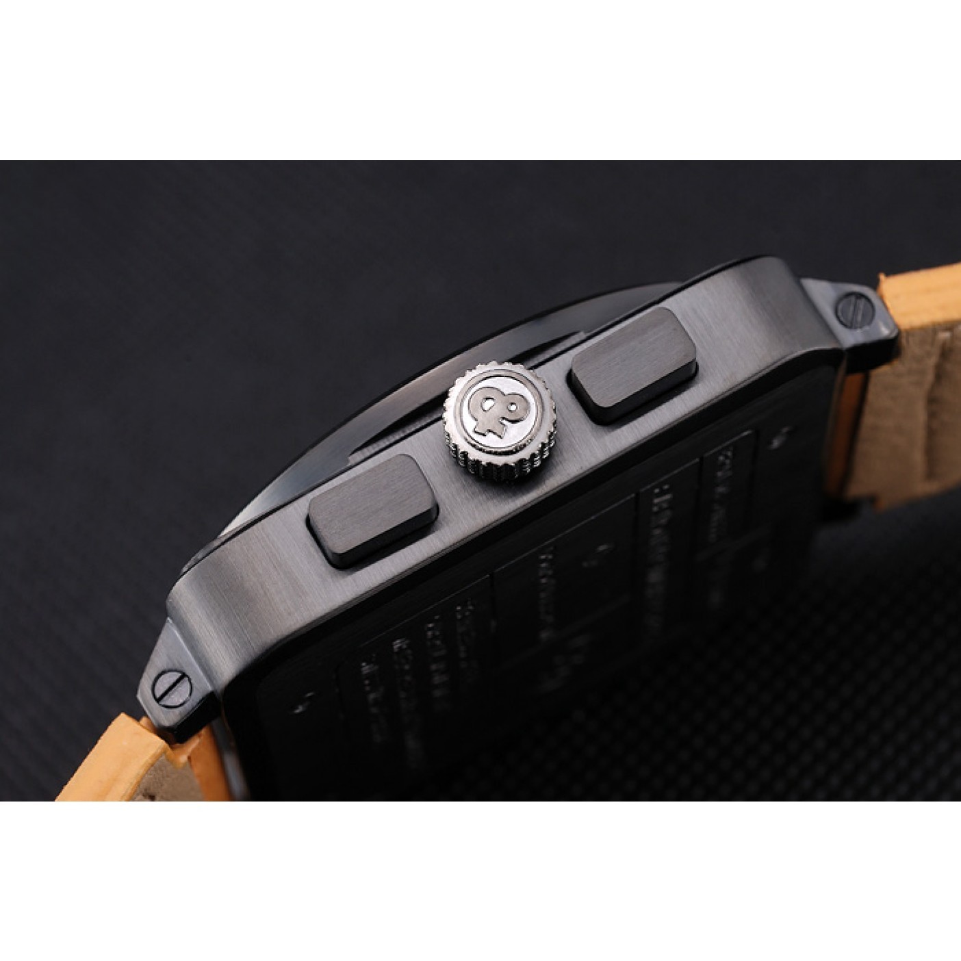 Bell and Ross BR 03-94 Black Dial Black Case Beige Leather Strap