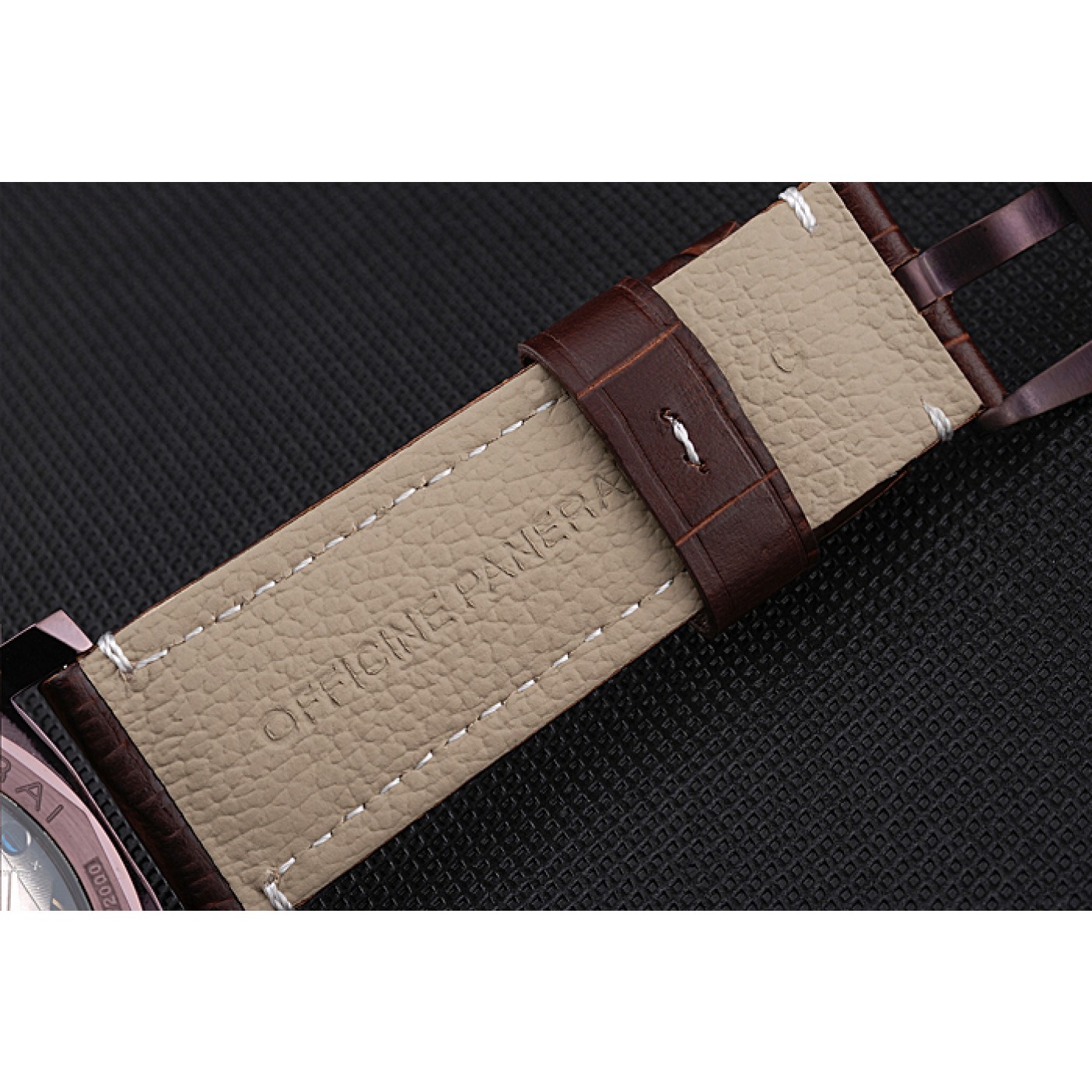 Panerai Luminor Brown Leather Strap Black Dial 80163