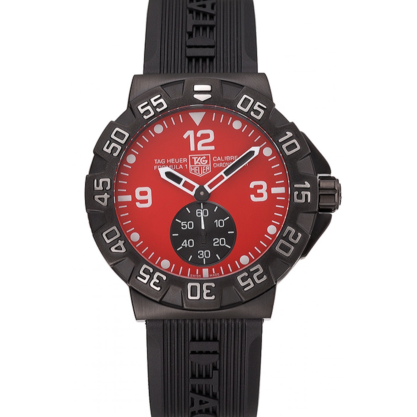 Tag Heuer Formula One Grande Date Red Dial Rubber Bracelet 622277