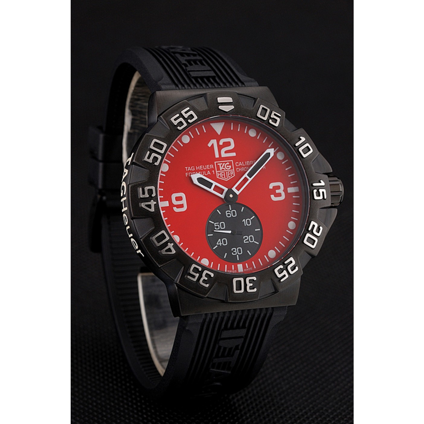 Tag Heuer Formula One Grande Date Red Dial Rubber Bracelet 622277