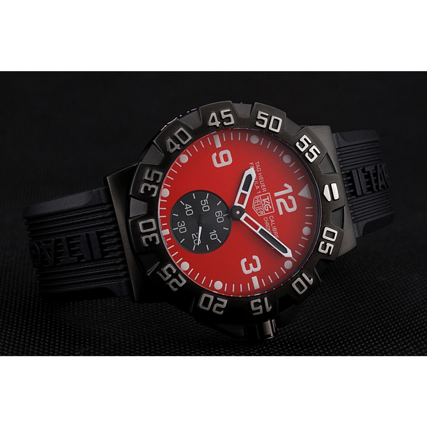 Tag Heuer Formula One Grande Date Red Dial Rubber Bracelet 622277