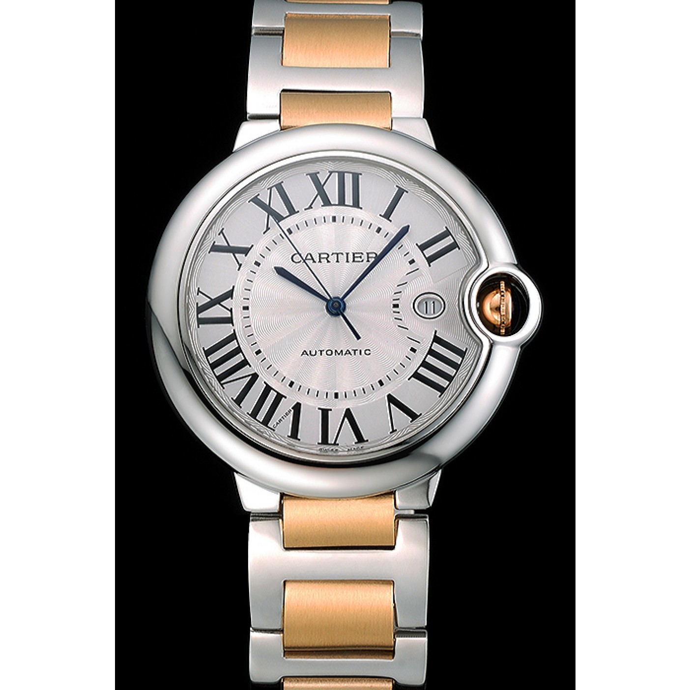 Swiss Cartier Ballon Bleu 42mm Silver Dial Stainless Steel Case Two Tone Gold Bracelet 622877