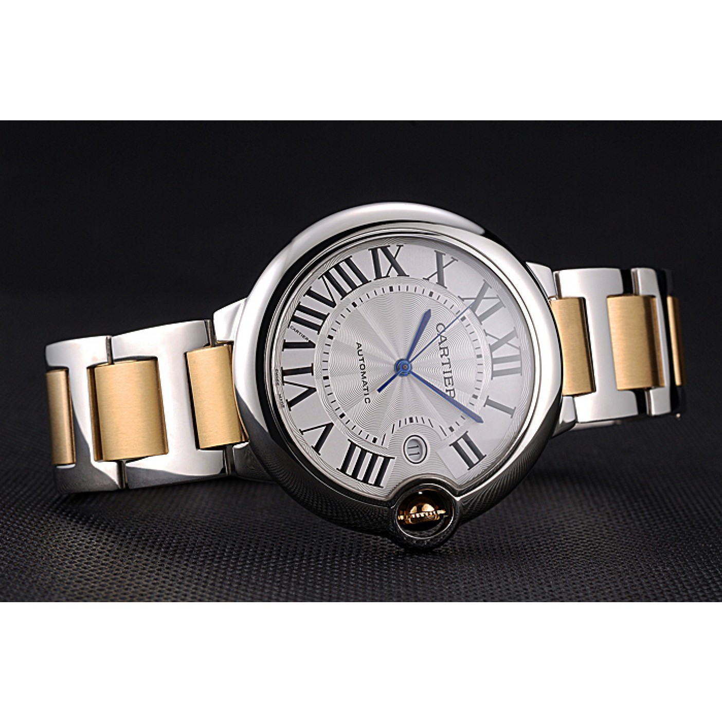 Swiss Cartier Ballon Bleu 42mm Silver Dial Stainless Steel Case Two Tone Gold Bracelet 622877