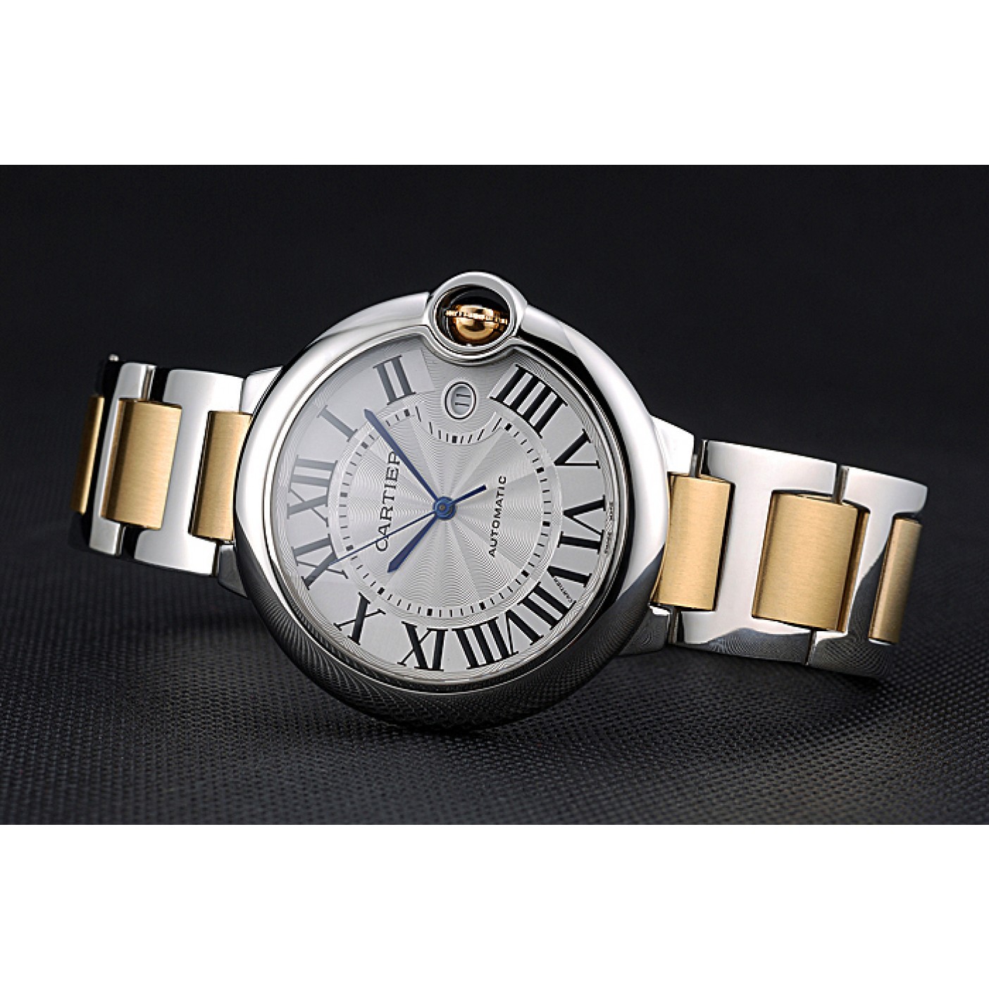 Swiss Cartier Ballon Bleu 42mm Silver Dial Stainless Steel Case Two Tone Gold Bracelet 622877