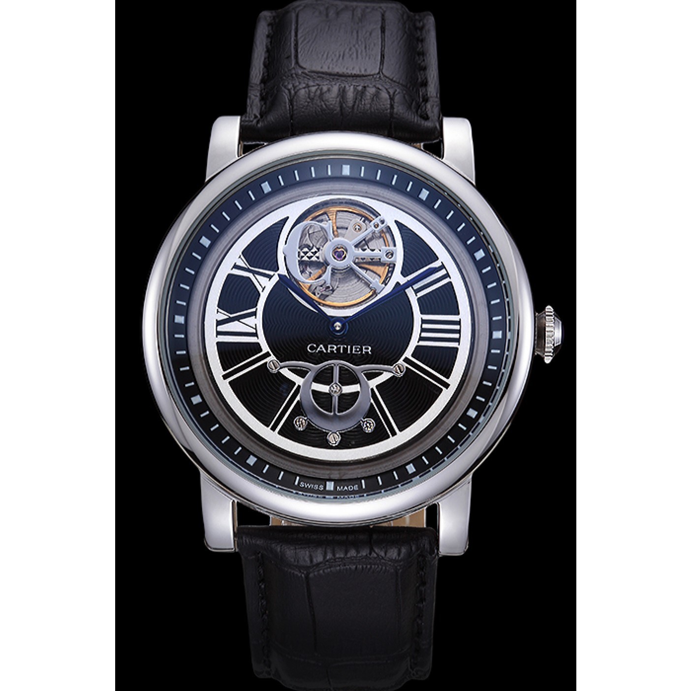 Cartier Rotonde Flying Tourbillon Black Dial 621946