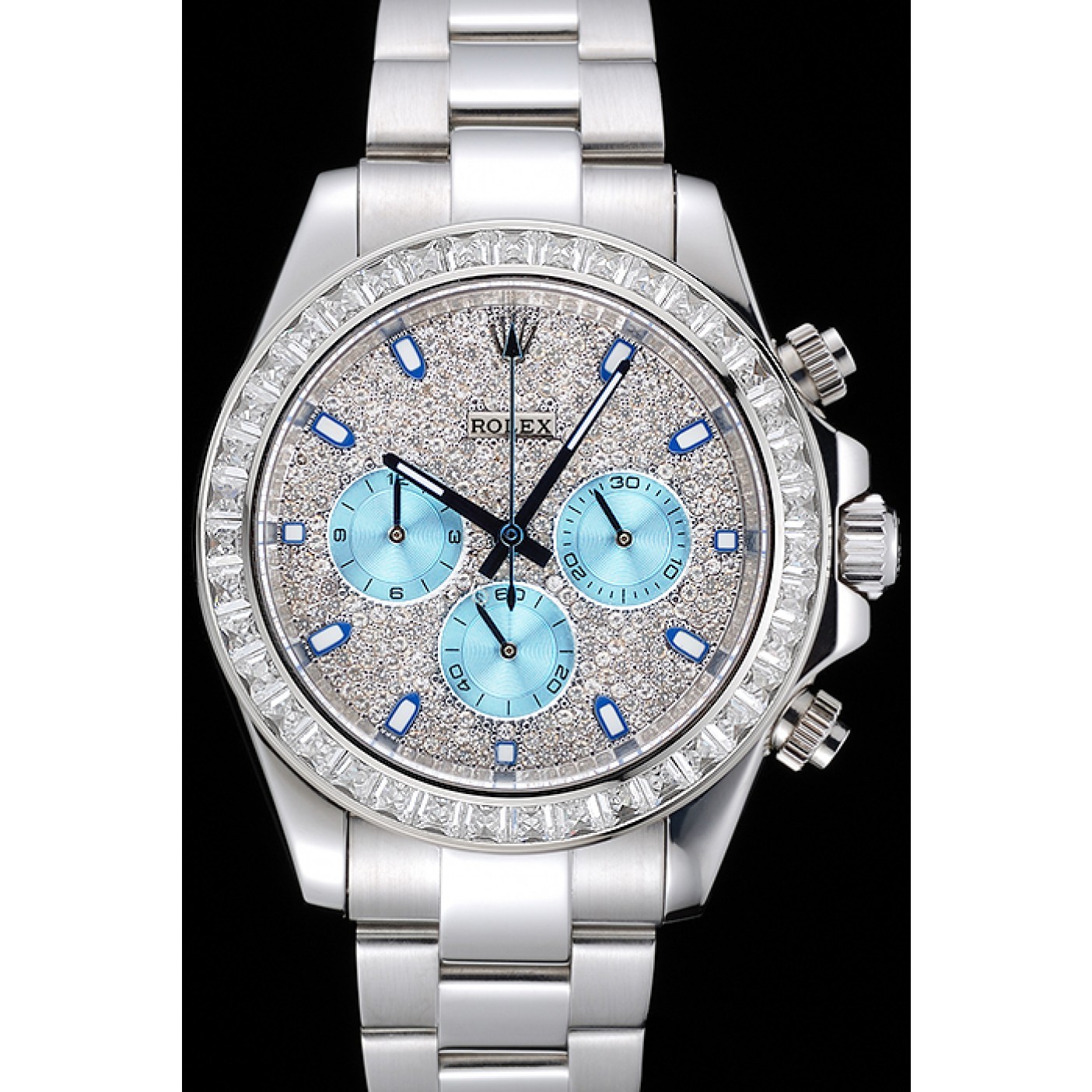 RepTime Watches Rolex Cosmograph Daytona Diamond Dial Stainless Steel Case And Bracelet 1454251