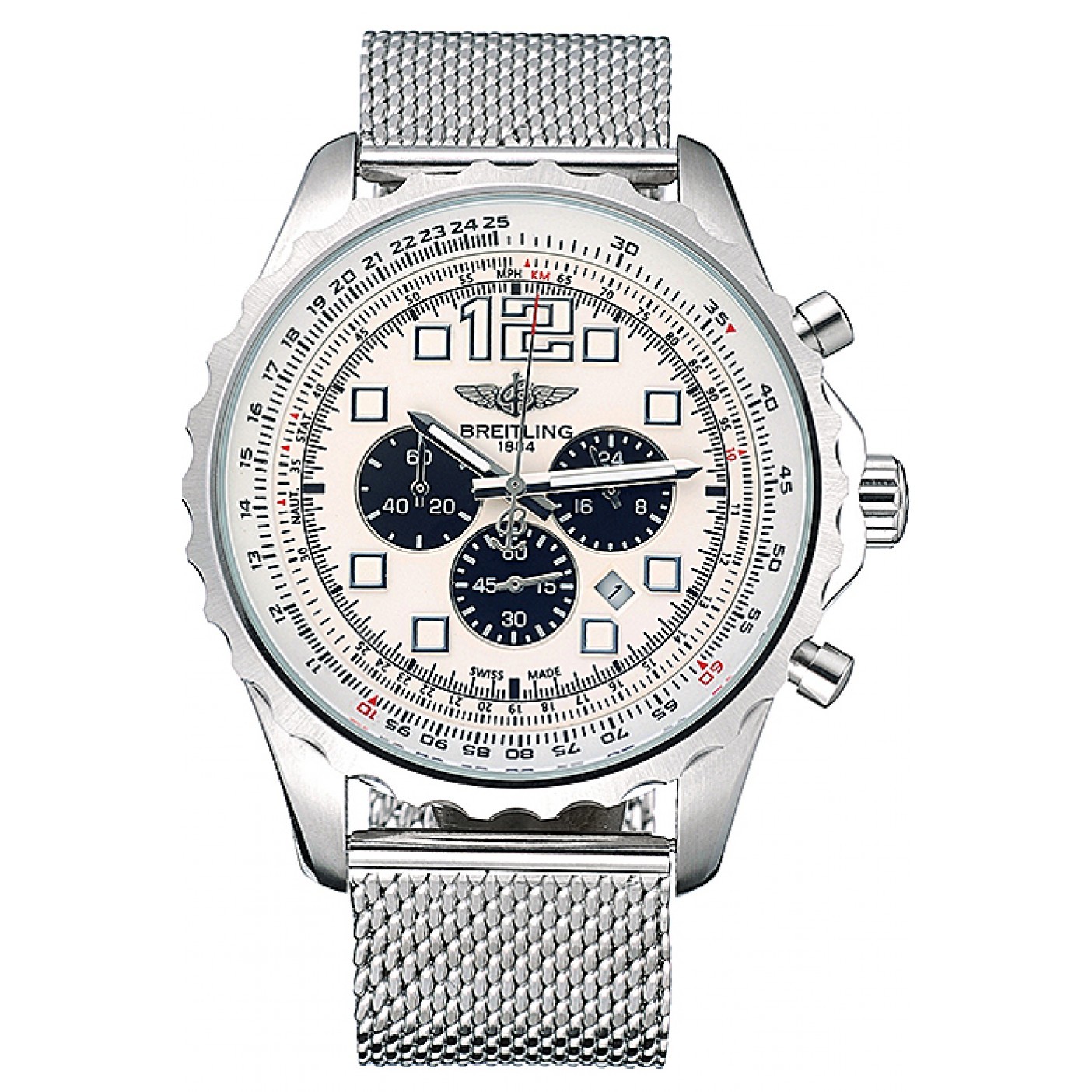 Breitling Navitimer Stainless Steel Strap Beige Dial