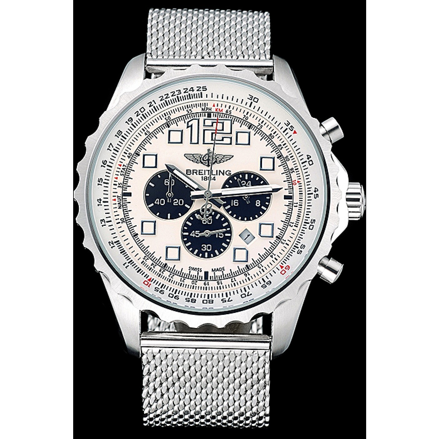 Breitling Navitimer Stainless Steel Strap Beige Dial