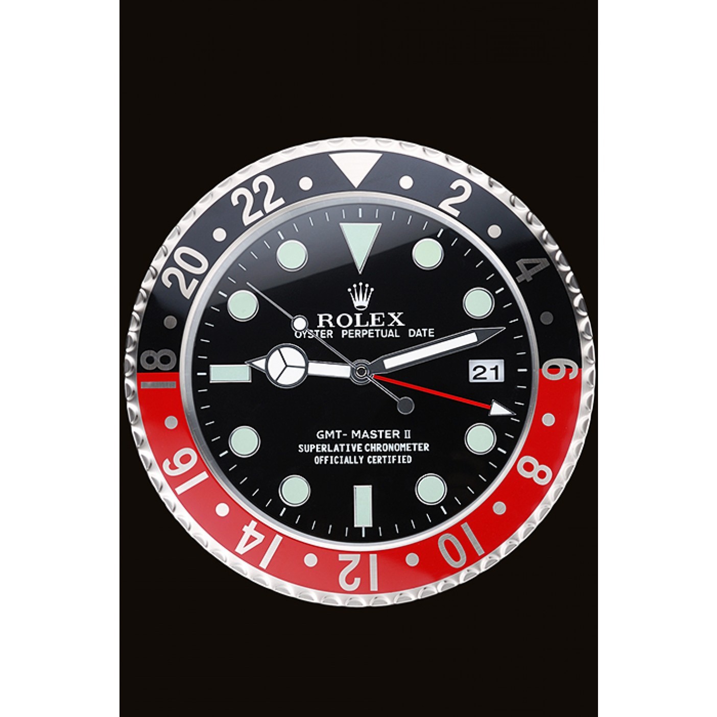 Rolex GMT Master II Wall Clock Black-Red 622478