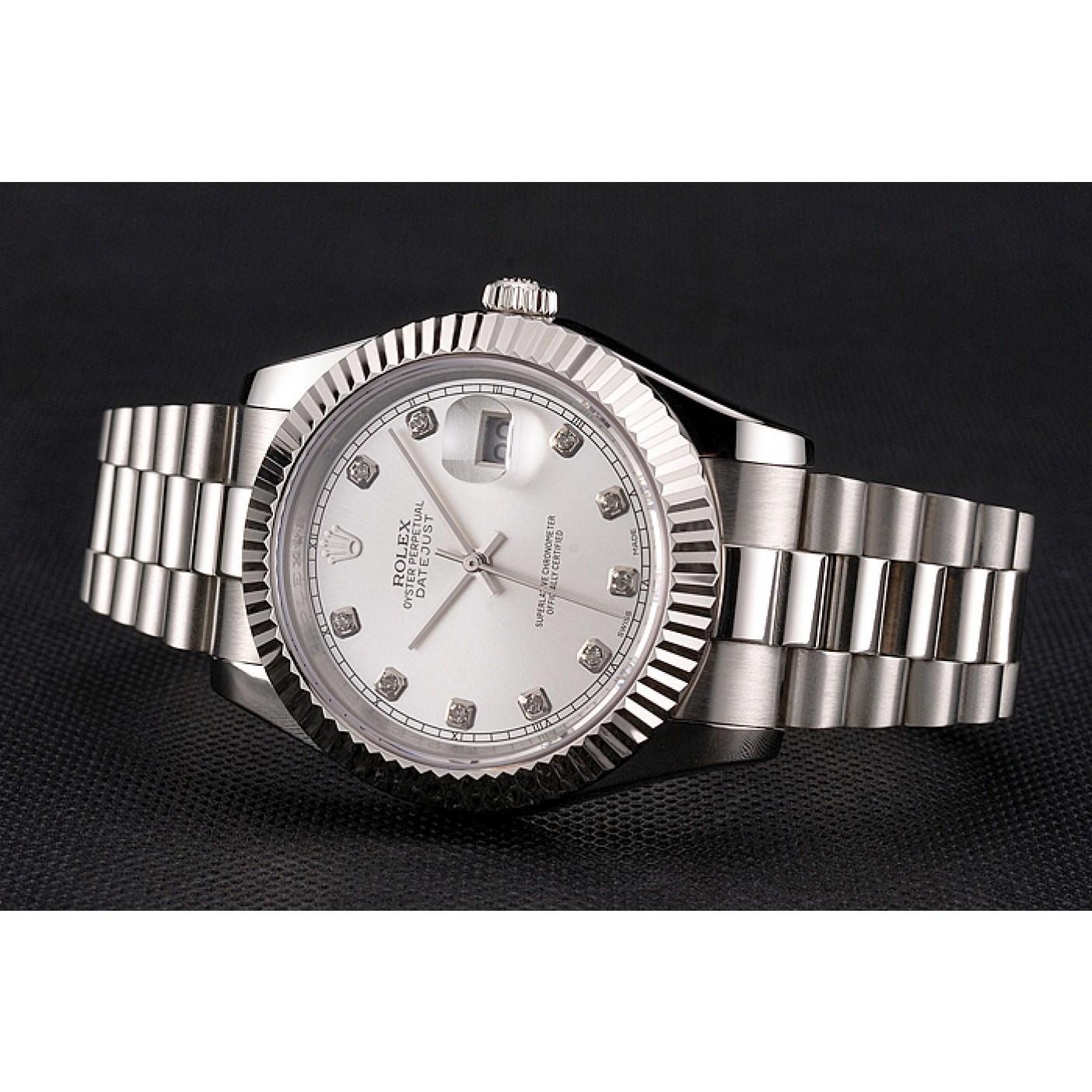 RepTime Watches Swiss Rolex Datejust Silver Dial Stainless Steel Case And Bracelet