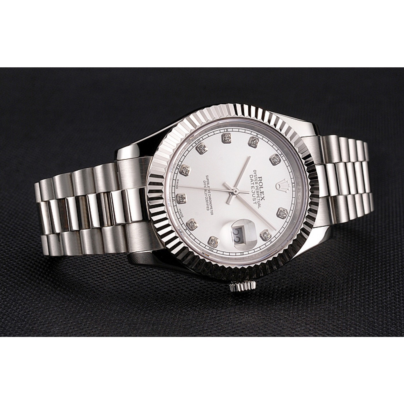 RepTime Watches Swiss Rolex Datejust Silver Dial Stainless Steel Case And Bracelet