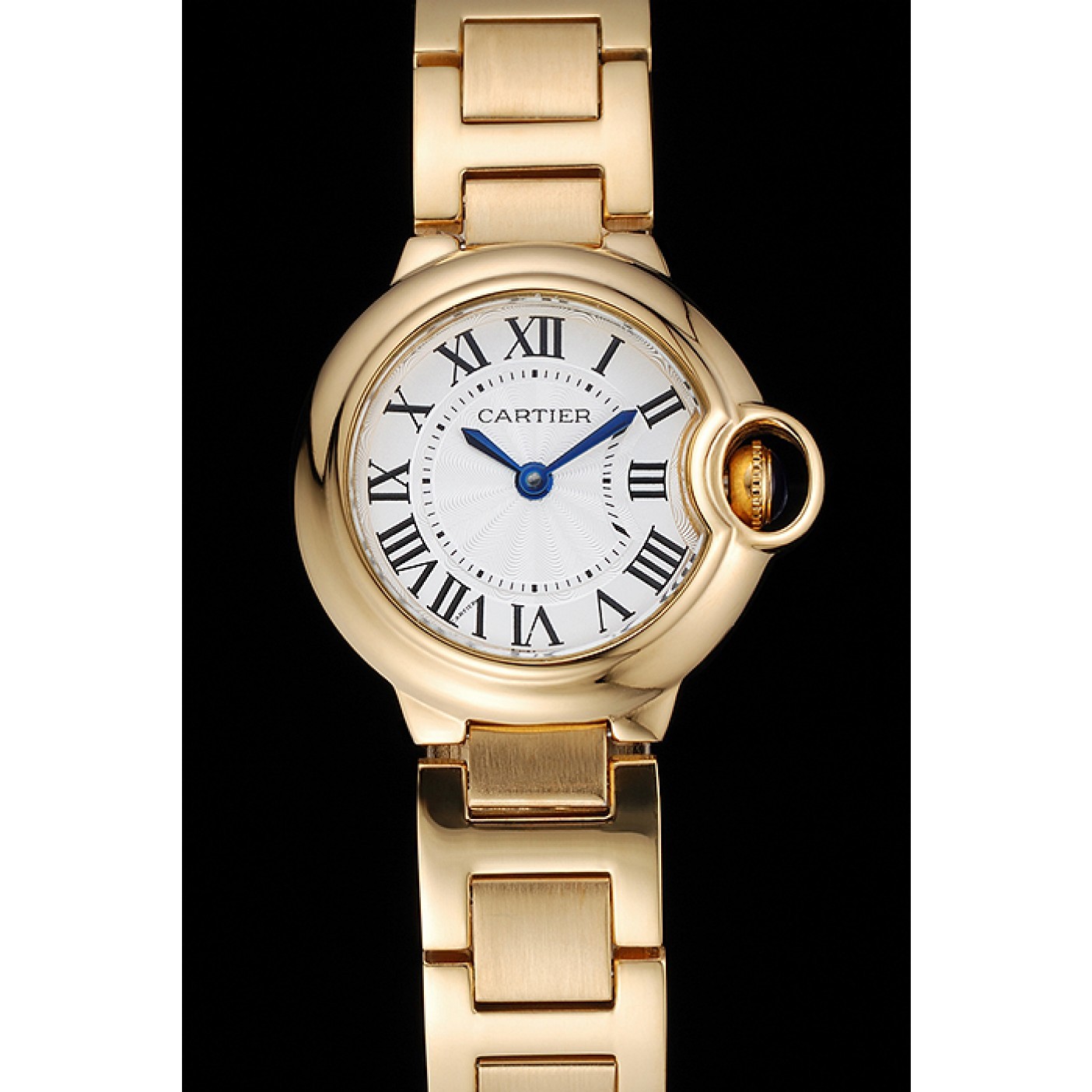 Cartier Ballon Bleu White Dial Yellow Gold Stainless Steel Bracelet 1454191