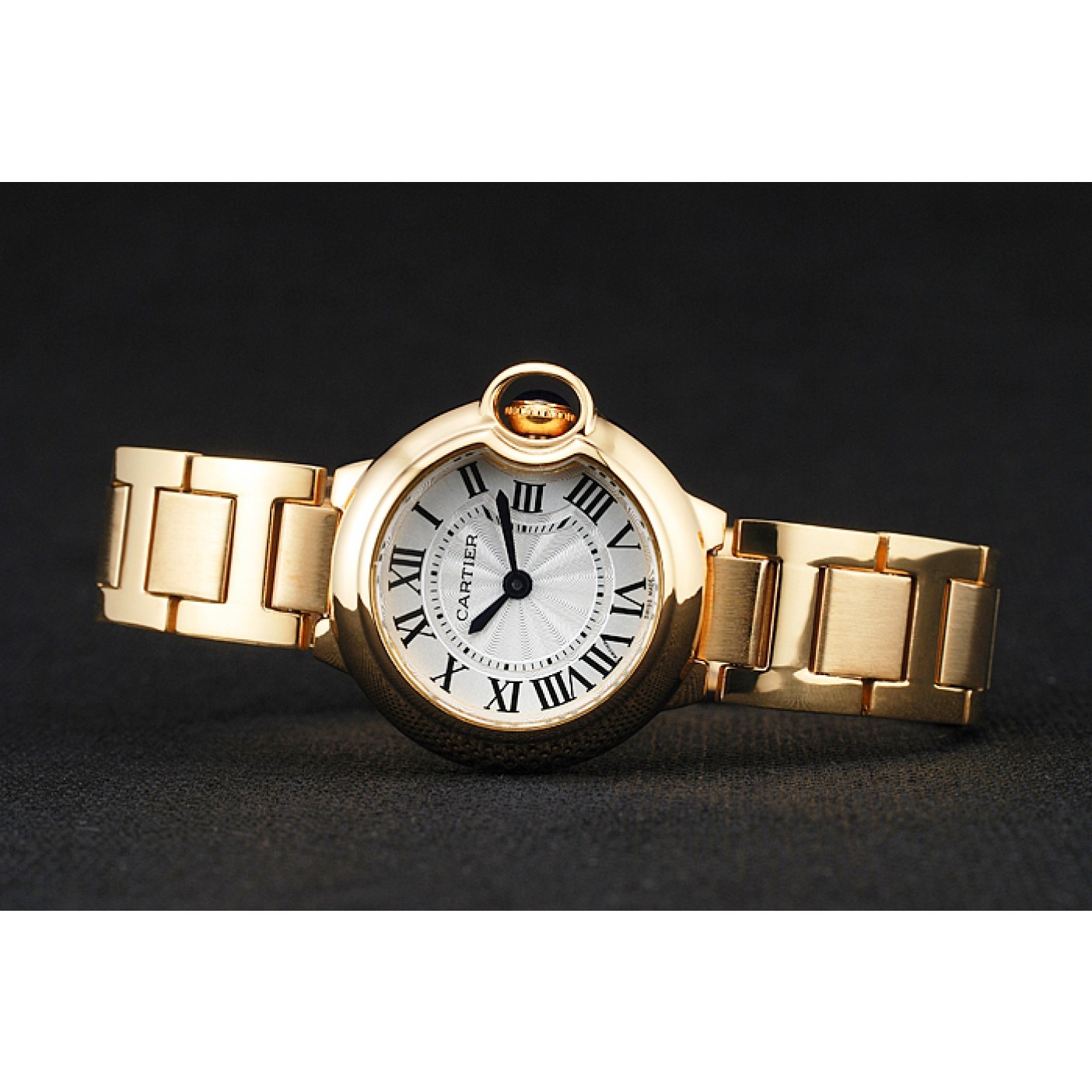 Cartier Ballon Bleu White Dial Yellow Gold Stainless Steel Bracelet 1454191