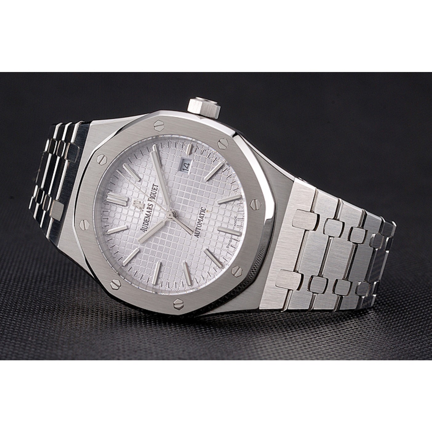 Swiss Audemars Piguet Royal Oak White Dial Stainless Steel Case And Bracelet