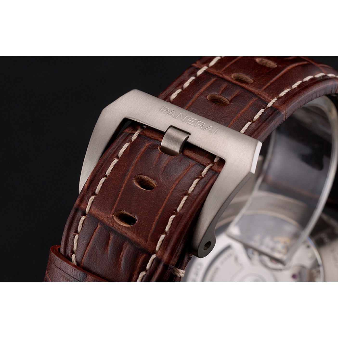 Swiss Panerai Luminor Marina 1950 3 Days Brown Dial Stainless Steel Case Brown Leather Strap