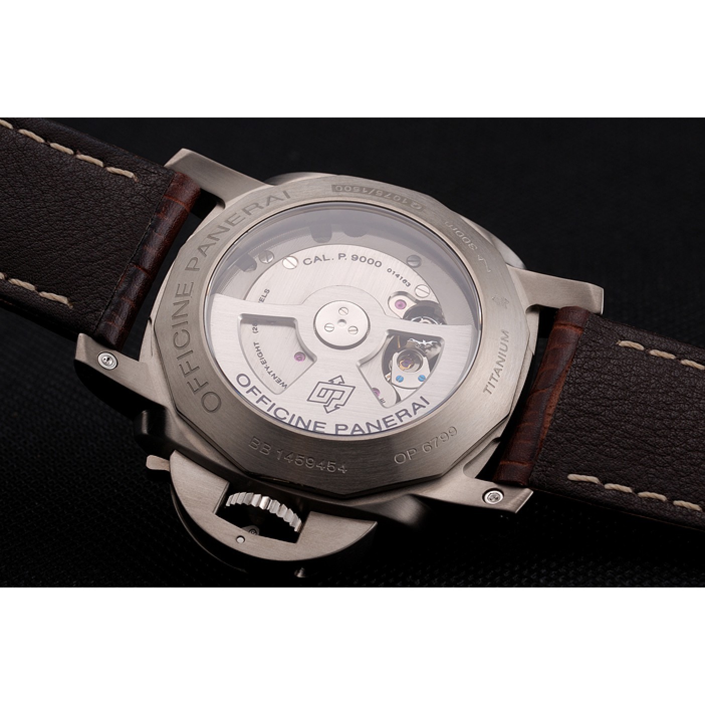 Swiss Panerai Luminor Marina 1950 3 Days Brown Dial Stainless Steel Case Brown Leather Strap