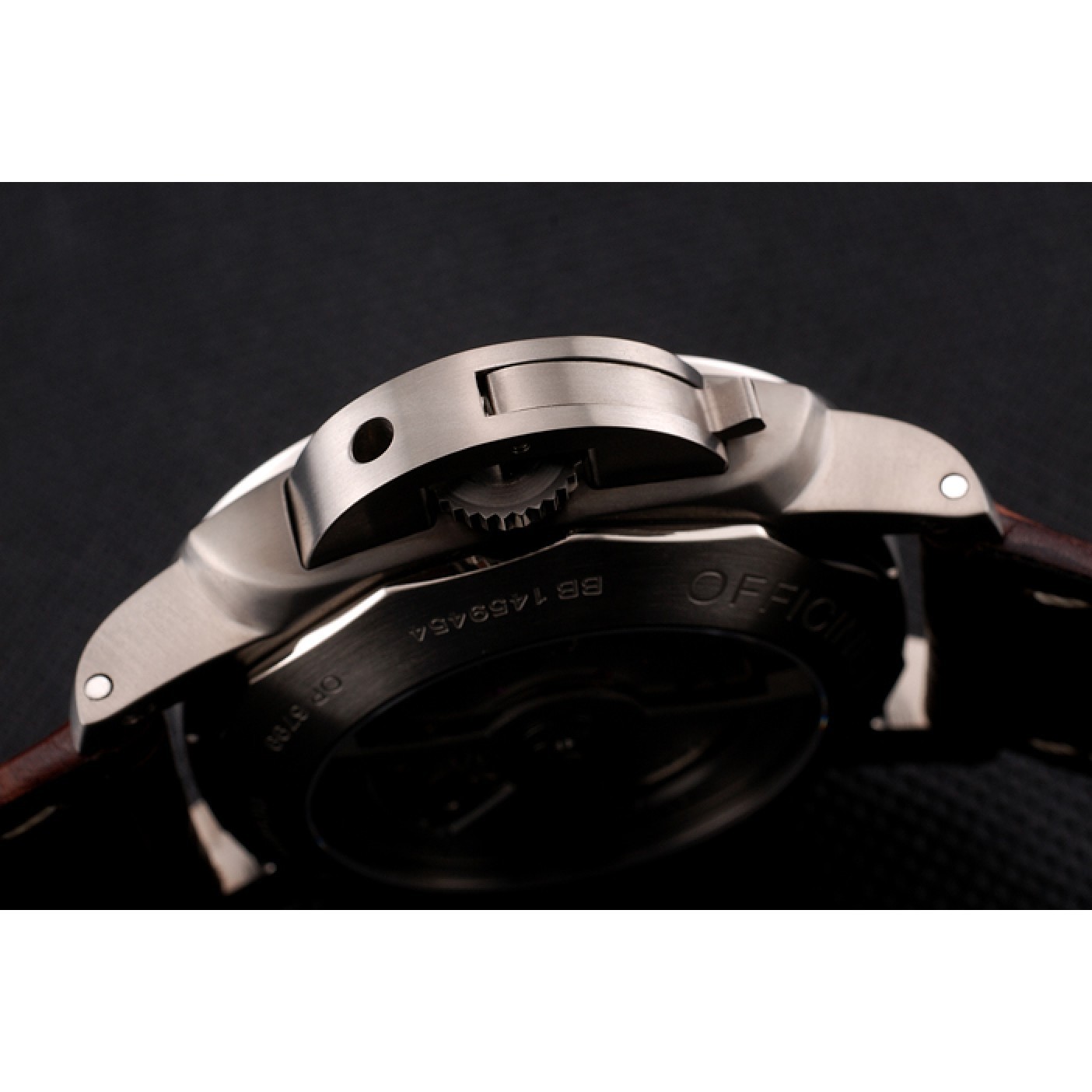 Swiss Panerai Luminor Marina 1950 3 Days Brown Dial Stainless Steel Case Brown Leather Strap