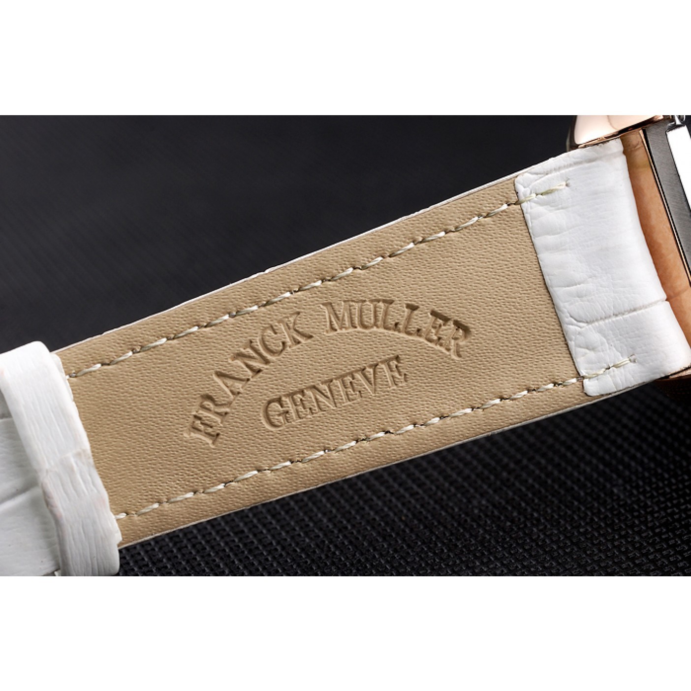 Franck Muller Casablanca White Croco Leather Strap White Dial 80283