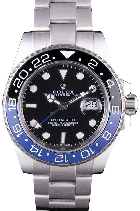 Rolex GMT MASTER II BLACK BLUE BEZEL 2013 rl431 621393