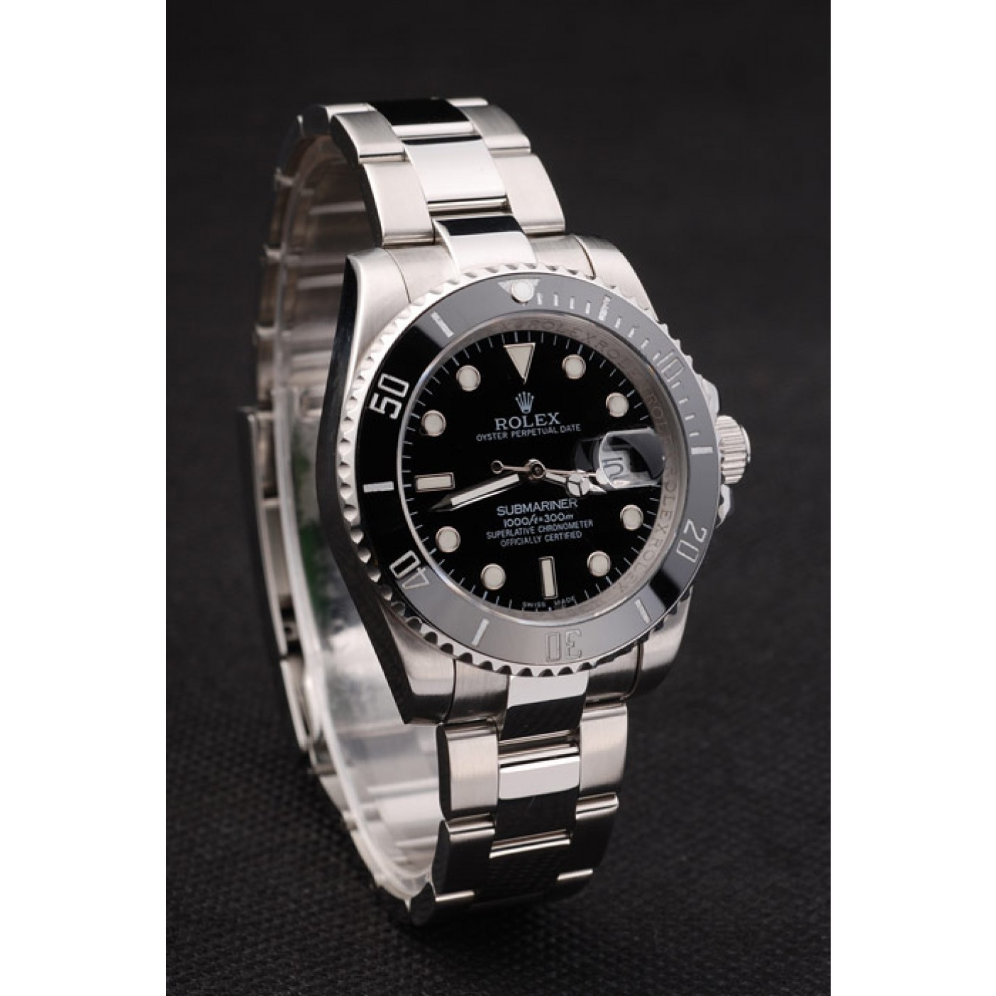 RepTime Watches Rolex Submariner Black Ceramic Bezel Black Dial 98235