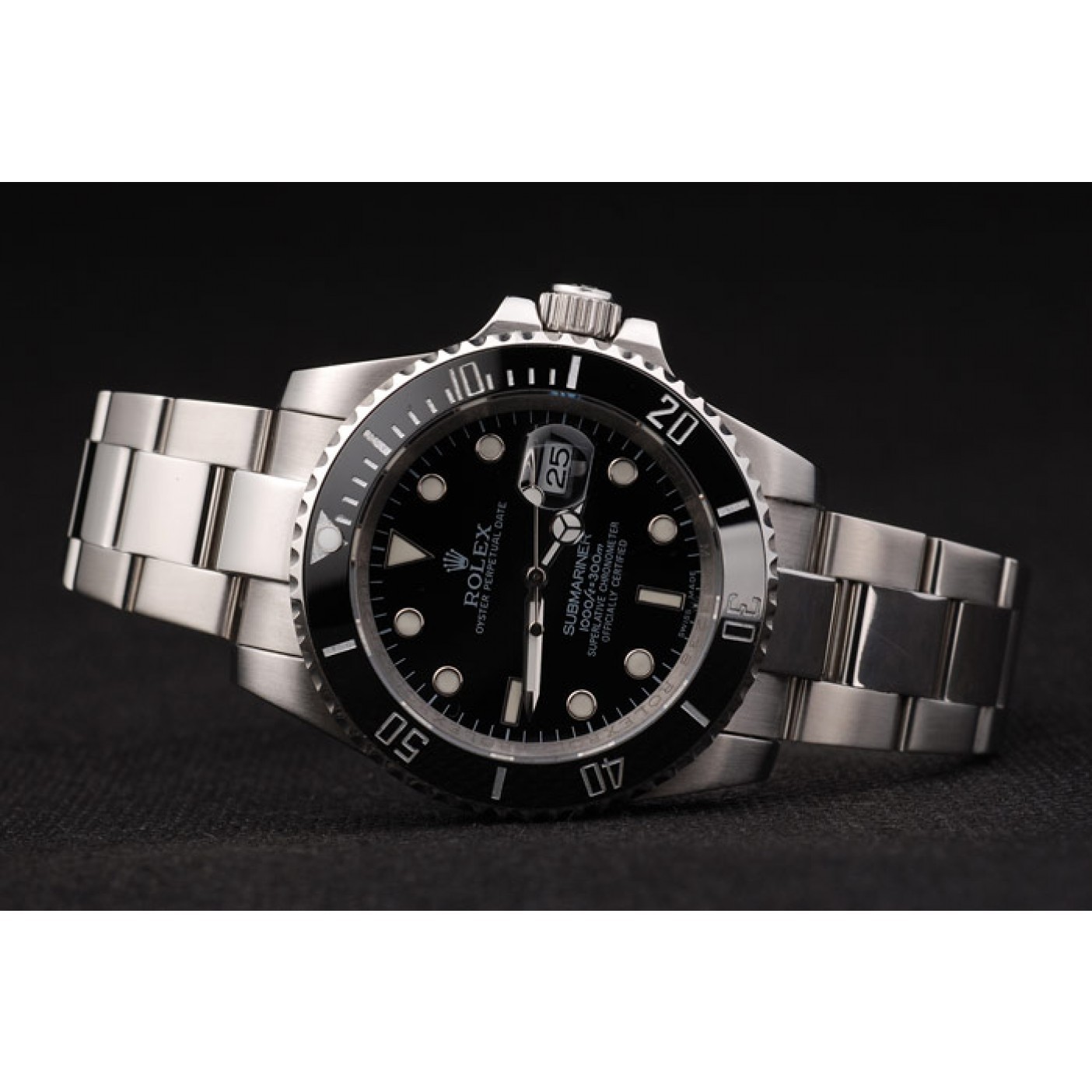 RepTime Watches Rolex Submariner Black Ceramic Bezel Black Dial 98235