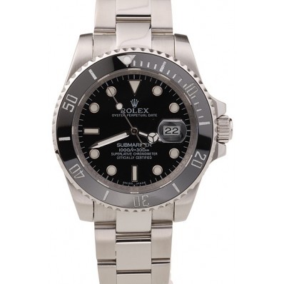 Rolex Submariner Black Ceramic Bezel Black Dial 98235