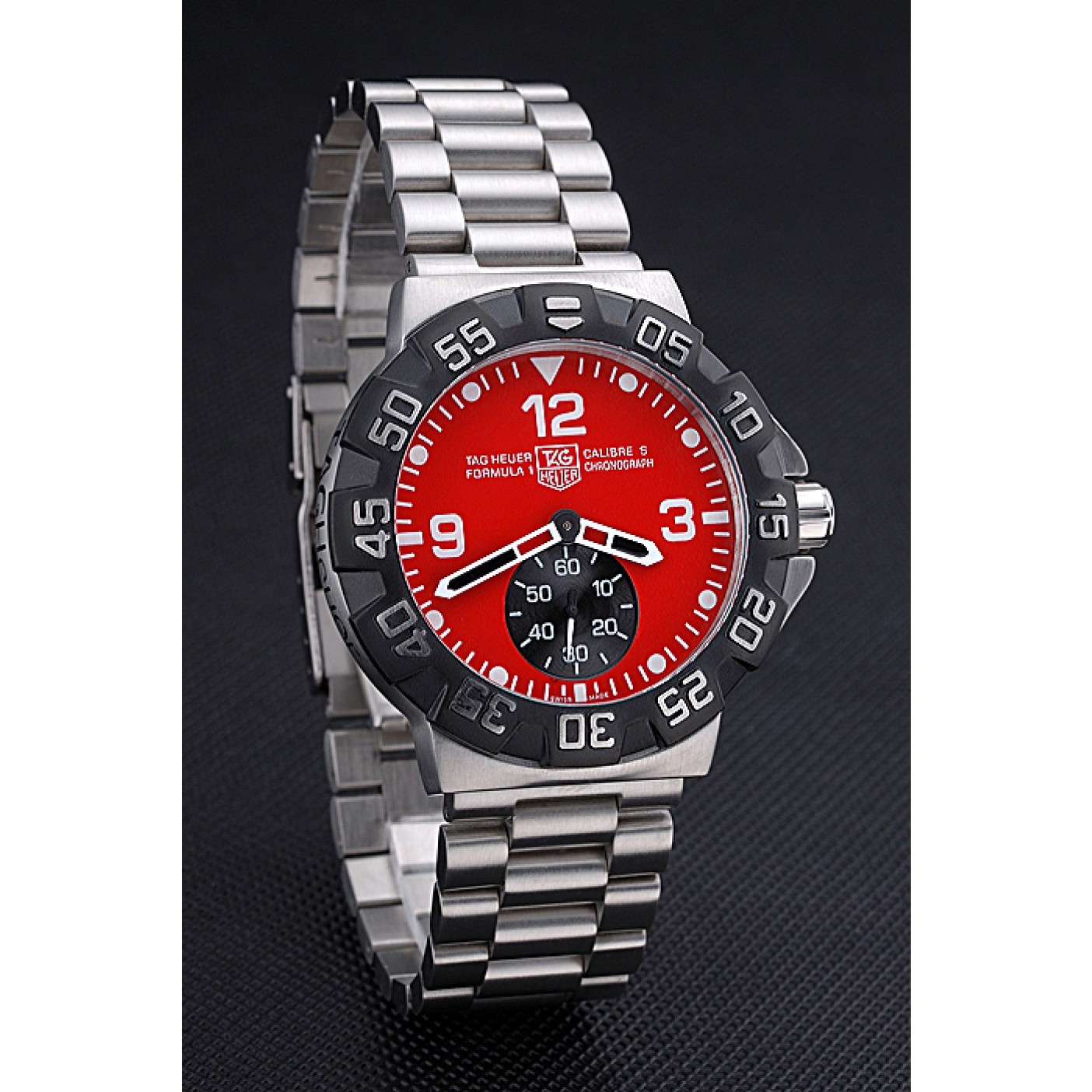 Tag Heuer Formula One Grande Date Red Dial Stainless Steel Bracelet 622286