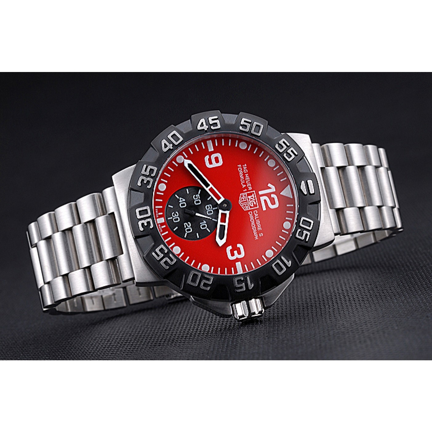 Tag Heuer Formula One Grande Date Red Dial Stainless Steel Bracelet 622286