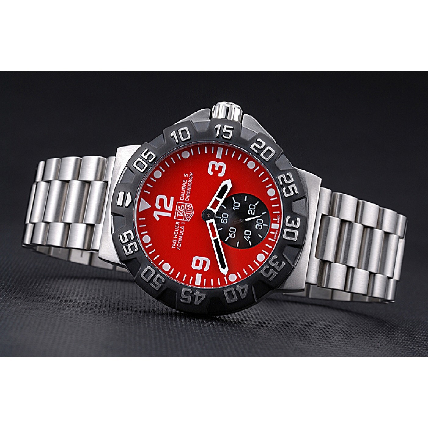 Tag Heuer Formula One Grande Date Red Dial Stainless Steel Bracelet 622286