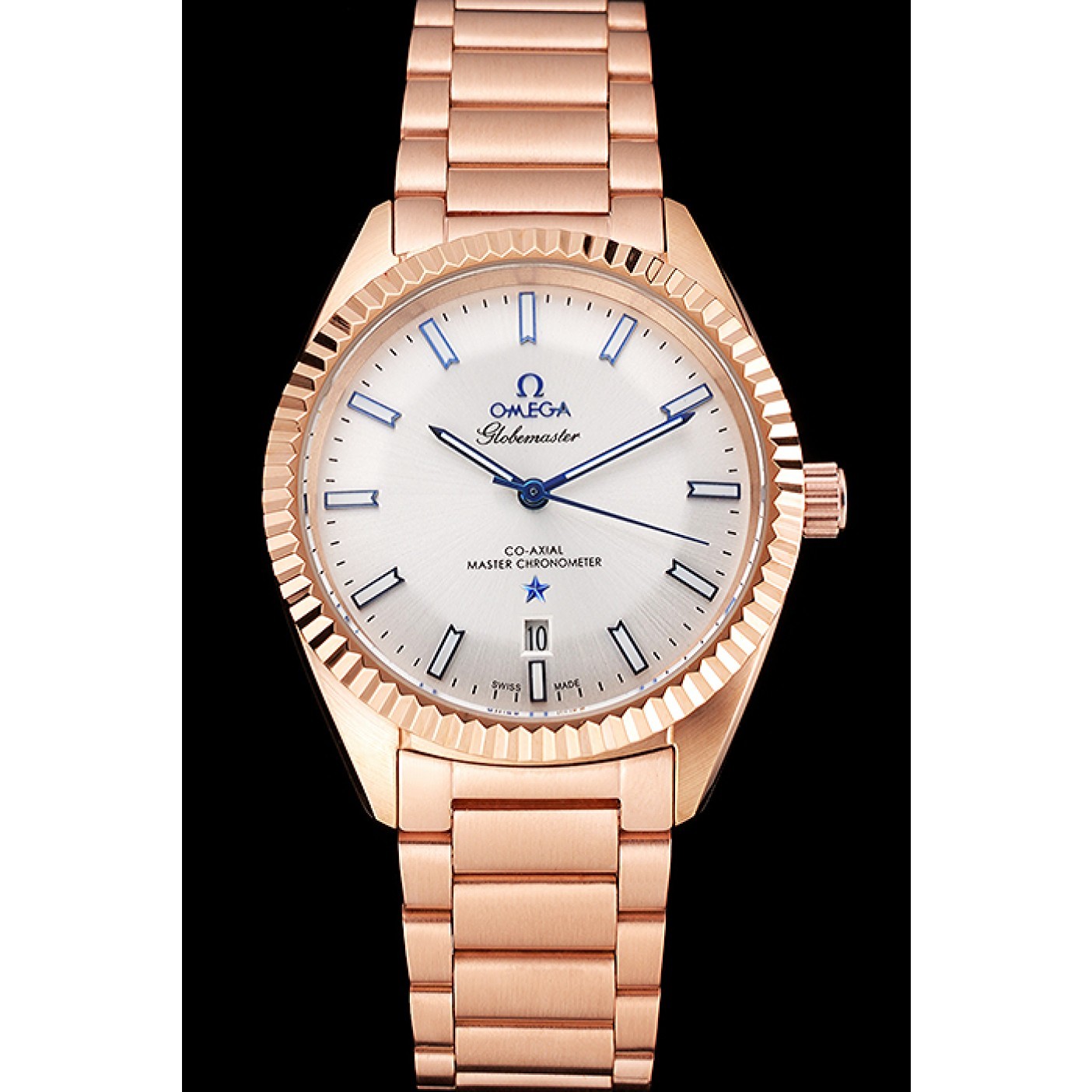 Omega Globemaster White Dial Rose Gold Case And Bracelet