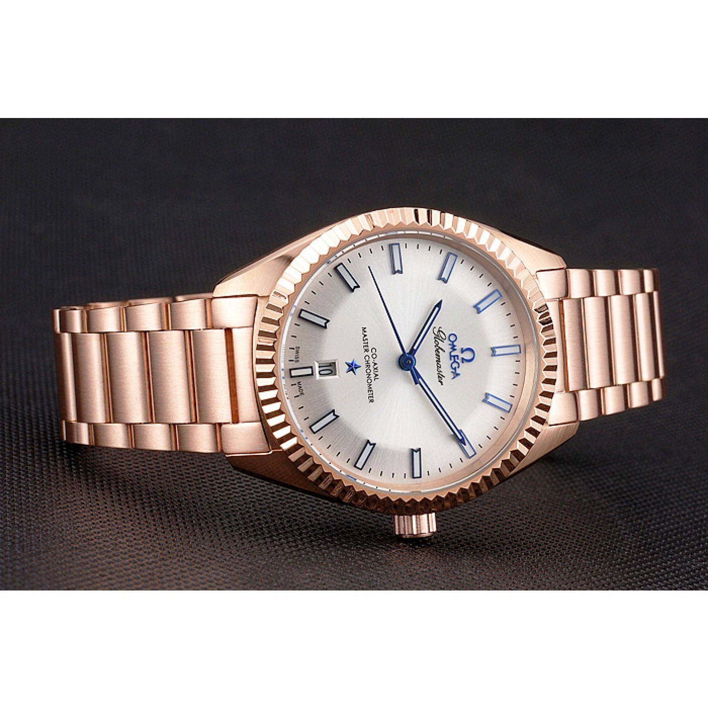 Omega Globemaster White Dial Rose Gold Case And Bracelet