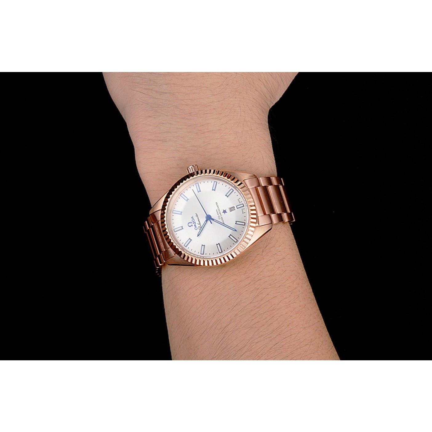 Omega Globemaster White Dial Rose Gold Case And Bracelet