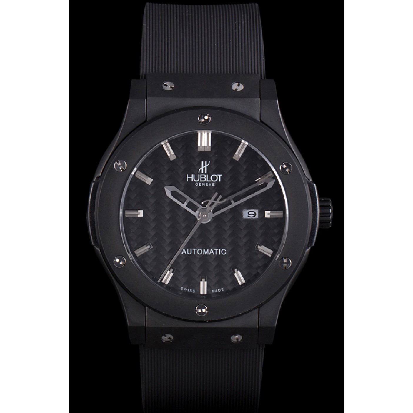 Hublot Big Bang Black Rubber Strap Black Checkered Dial 80193