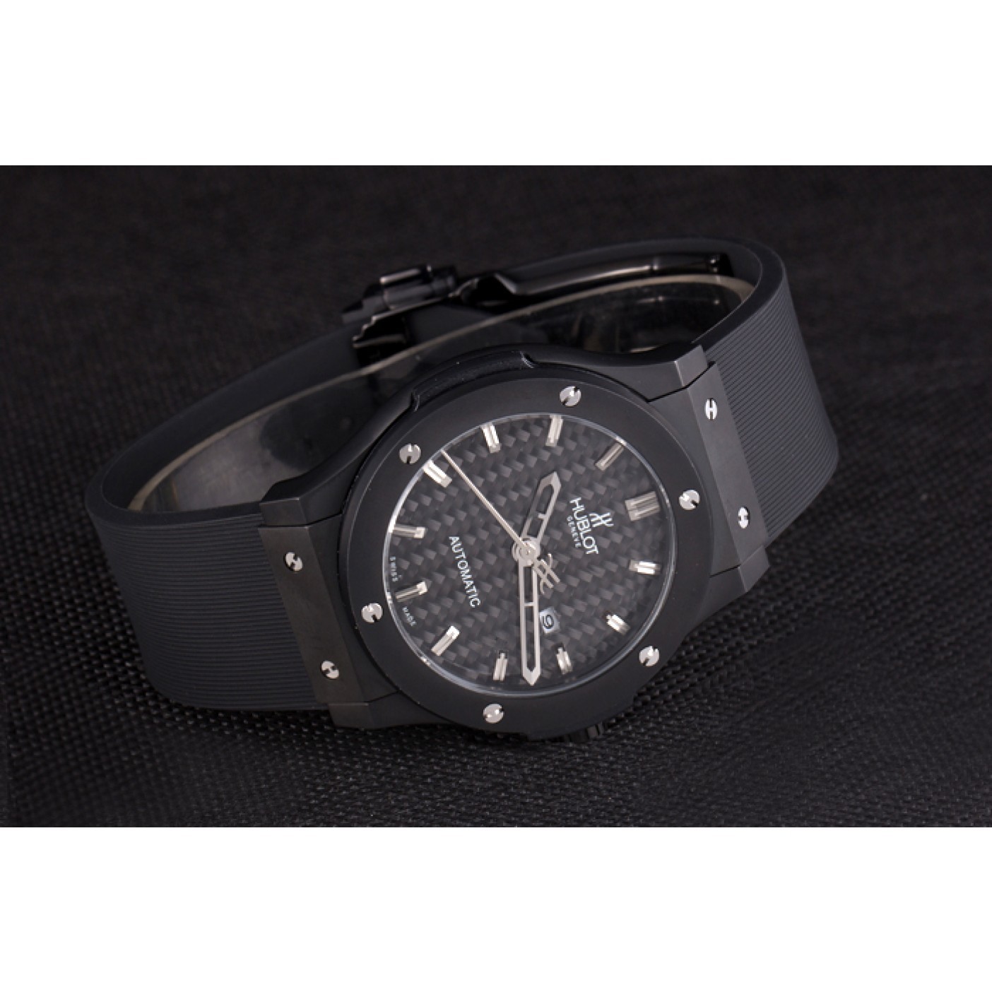 Hublot Big Bang Black Rubber Strap Black Checkered Dial 80193