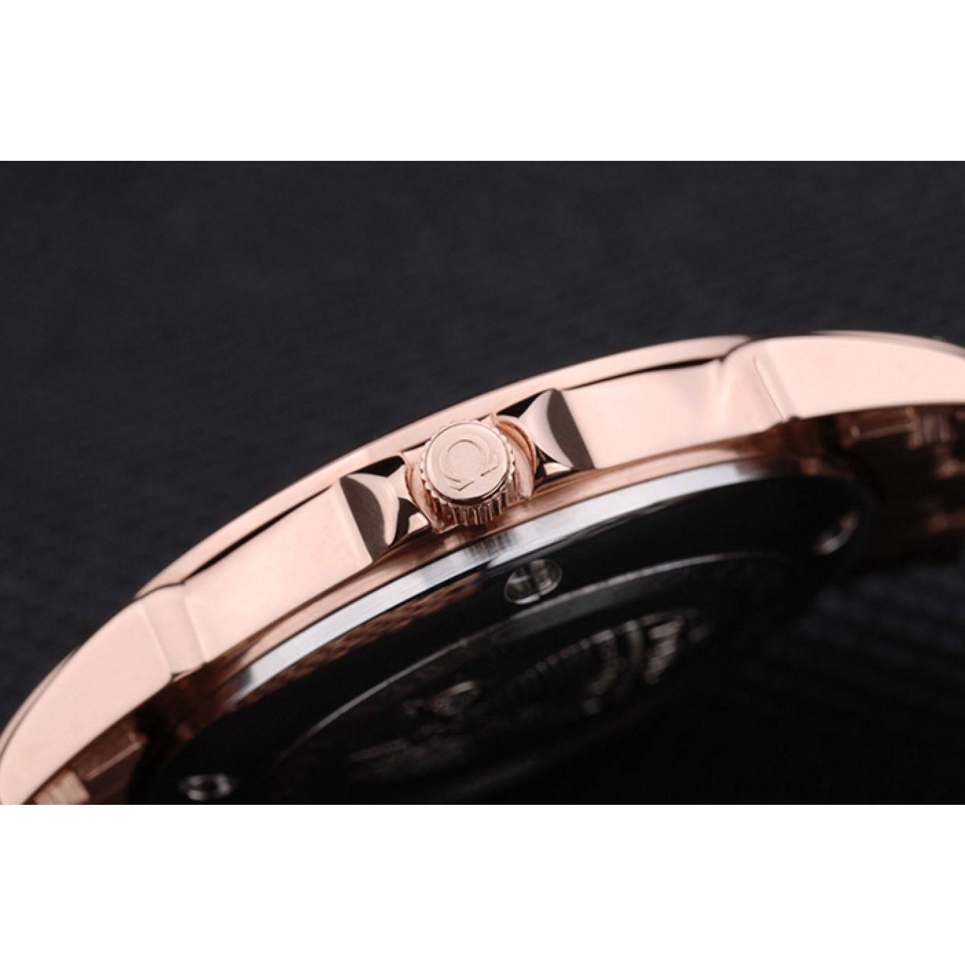 Omega De Ville Rose Gold Dial Rose Gold Stainless Steel Bracelet 1454188